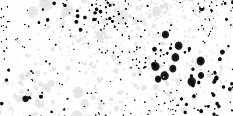 Abstract black and gray ink blots on white background, splatter splash paint transparent overlay background, pattern of black ink splatters watercolor splash  creating a swirling, dynamic effect.