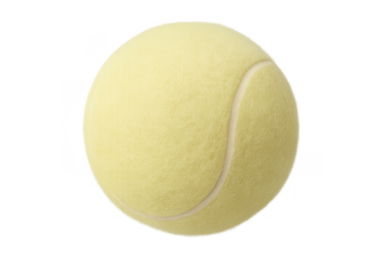 Tennis ball on transparent background representing sport, competition, activity, game, and recreation