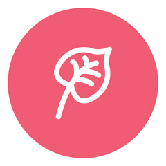 heart leaf icon for illustration