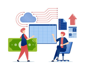 Spreadsheet and cloud network for financial data backup and budgeting