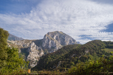 mountain range on the Bear Trail. Asturias. spain