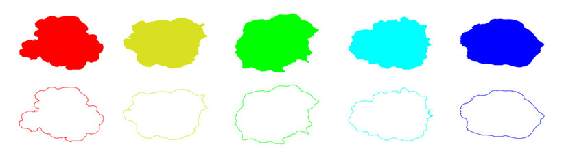 Set of abstract watercolor water splash on a white background. watercolor circles brash multicolored.  solid brushstroke, splash vector