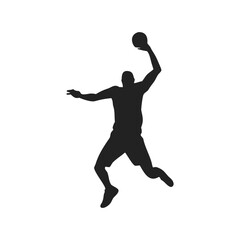 handball sport silhouette