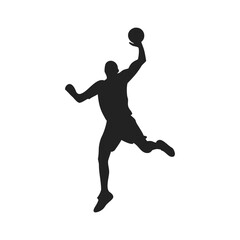 handball sport silhouette