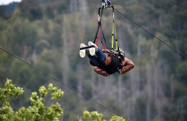 Seilbahn Megazipline im Harz über die Rappbodetalsperre