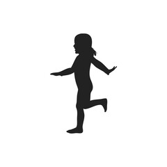 silhouette of children playing