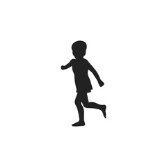 silhouette of children playing