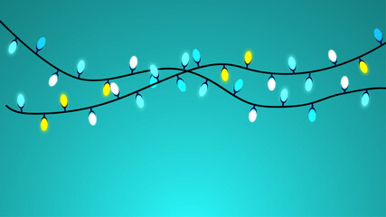 vector illustration of a winter background with light effect.