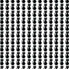 repeating pattern of black cat silhouettes.