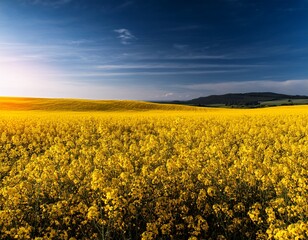 Obraz premium canola flowers in full bloom