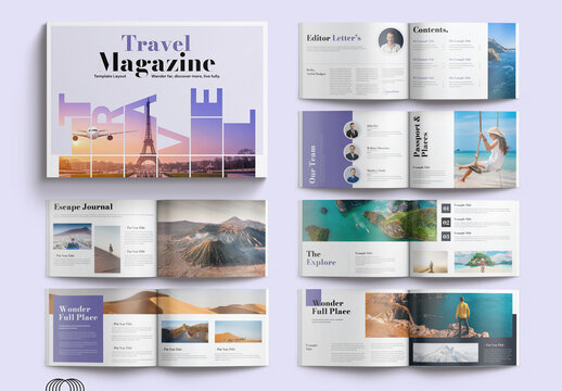 Travel Magazine Landscape Template