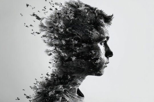 Conceptual images illustrating ADHD, dyscalculia, and dysgraphia &ndash; mental health and learning differences