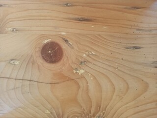 Close up of natural wood grain texture with knot