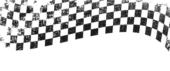 Race flag grunge vector design transparent background. Speed flag vector illustration isolated