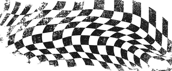 Fototapeta premium Race flag grunge vector design transparent background. Speed flag vector illustration isolated