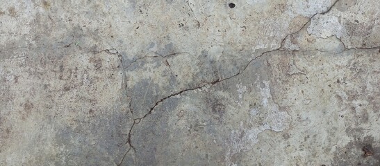 Cracked Gray Concrete Floor Grunge Texture Background