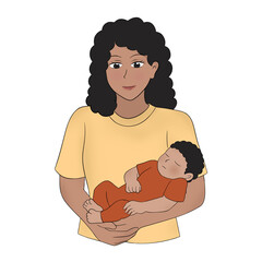 new mother holding baby