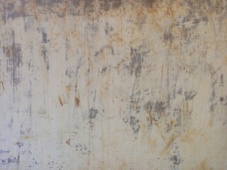 Grungy White Wall Surface With Brown Water Damage