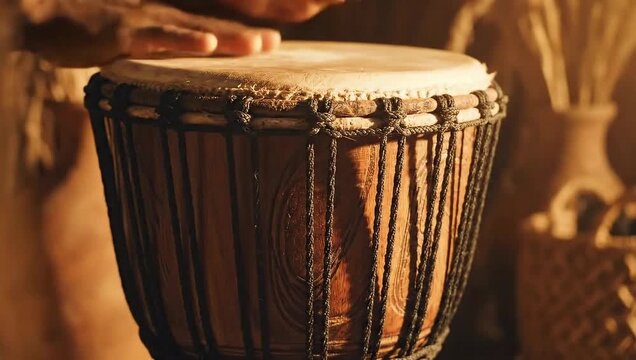 African djembe drum music instrument percussion rhythm traditional drumming culture tutorial lesson