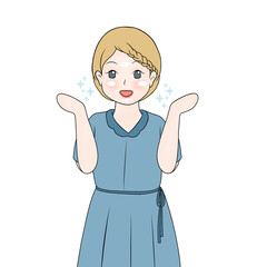 girl having glowing face