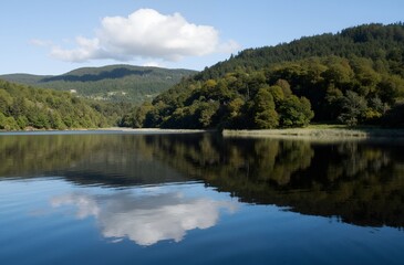 lake and mountains
