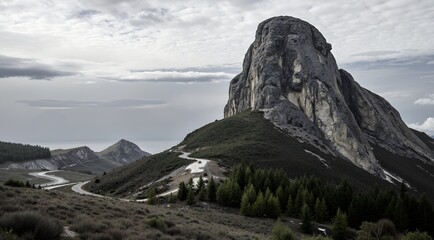 snow covered mountains