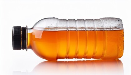 bottle of vitaminwater brand orange flavored nutrient enhanced beverage isolated on white background