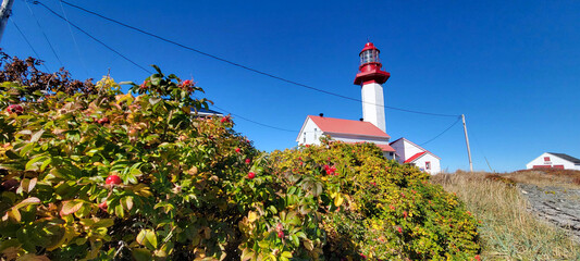 The Metis lighthouse (Mitis Point Lighthouse) in Gaspésie, Québec, Canada