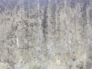Severe Dark Water Stain on Aged Concrete Wall Texture