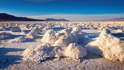 salt crystal formations in desert basin