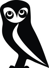 Stylized Owl Silhouette Illustration