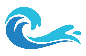 Ocean sea wave water splash vector illustration