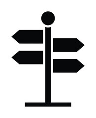 Direction signpost travel guide vector illustration