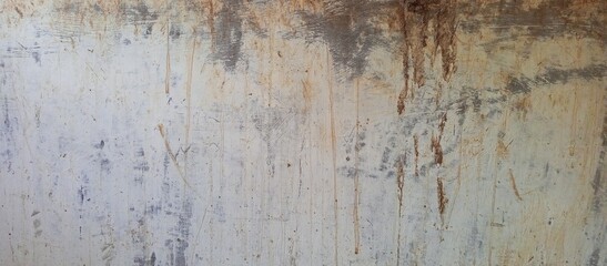 White Grunge Wall Texture With Brown Rust Stains