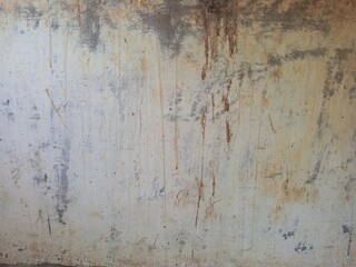 White Grunge Wall Texture With Brown Rust Stains