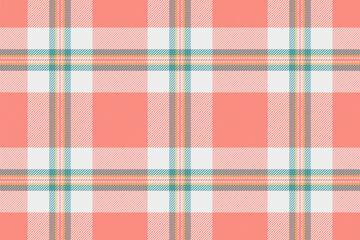 Ceremony pattern background tartan, selection textile check vector. Minimal seamless fabric texture plaid in white and red colors.