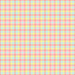 Seamless pastel plaid pattern. Ideal for backgrounds, textiles, crafts, and web design. Represents spring, cheerfulness, and a playful aesthetic.