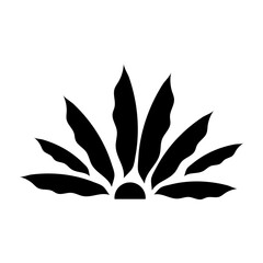 A solid style icon depicting an agave plant