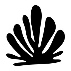 Glyph style icon showing an aloe plant