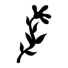 Glyph style icon showing a fern