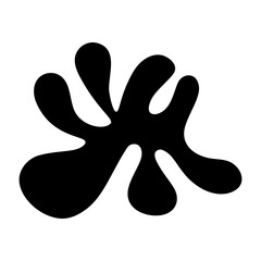 Filled style icon representing a blob leaf