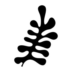 A solid style icon depicting a stem