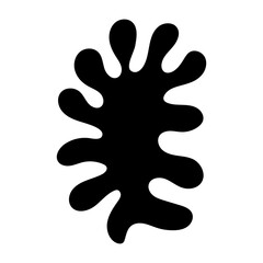Glyph style icon showing an adinkra leaf