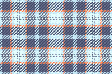 Naklejka na ściany i meble Classic tartan pattern in soft blue, grey, and orange. Ideal for backgrounds, textiles, or designs requiring a cozy and traditional aesthetic. Versatile texture