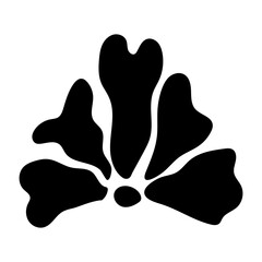 Filled style icon showing flower petals