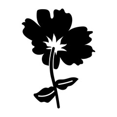 A filled style icon of camellia flower