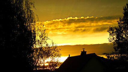 Sonnenaufgang im Herbst in der Uckermark