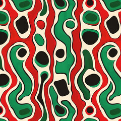 red and green thick lines papttern