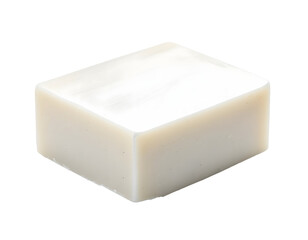 Handmade textured artisan soap bar on clean white background