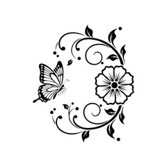 Butterfly vector on white background